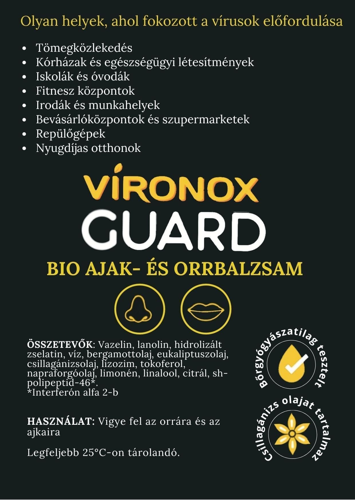 Vironox guard – védő biobalzsam ajkakra és orrra